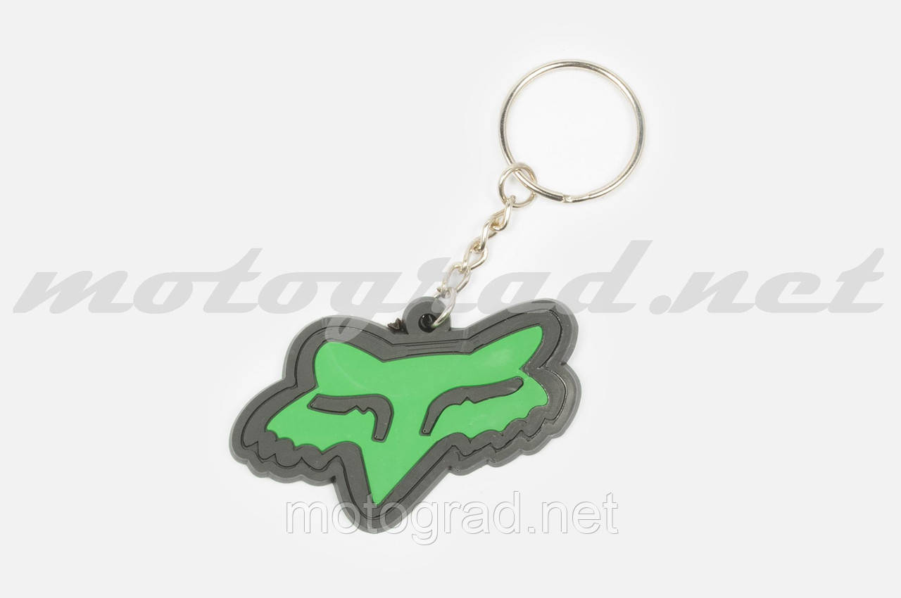 Брелок гумовий FOX (зелений) , фото 1