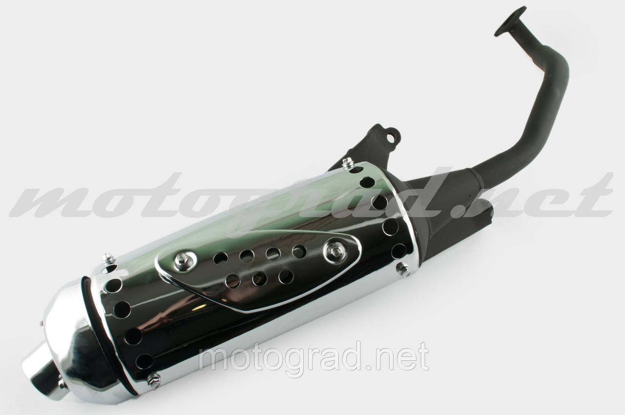 Глушник 4T GY6 125/150 "KOMATCU" (хром) (mod:2), фото 1