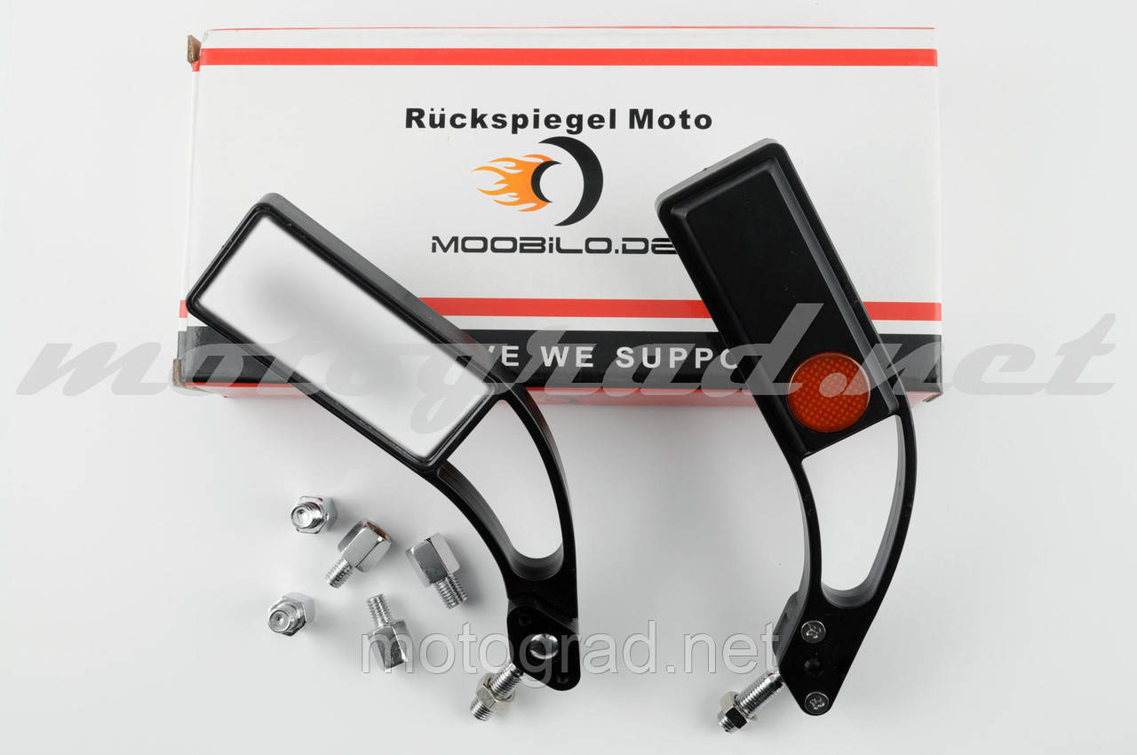 Дзеркала прямокутні mod:218, 8/10 mm RED (чорні)