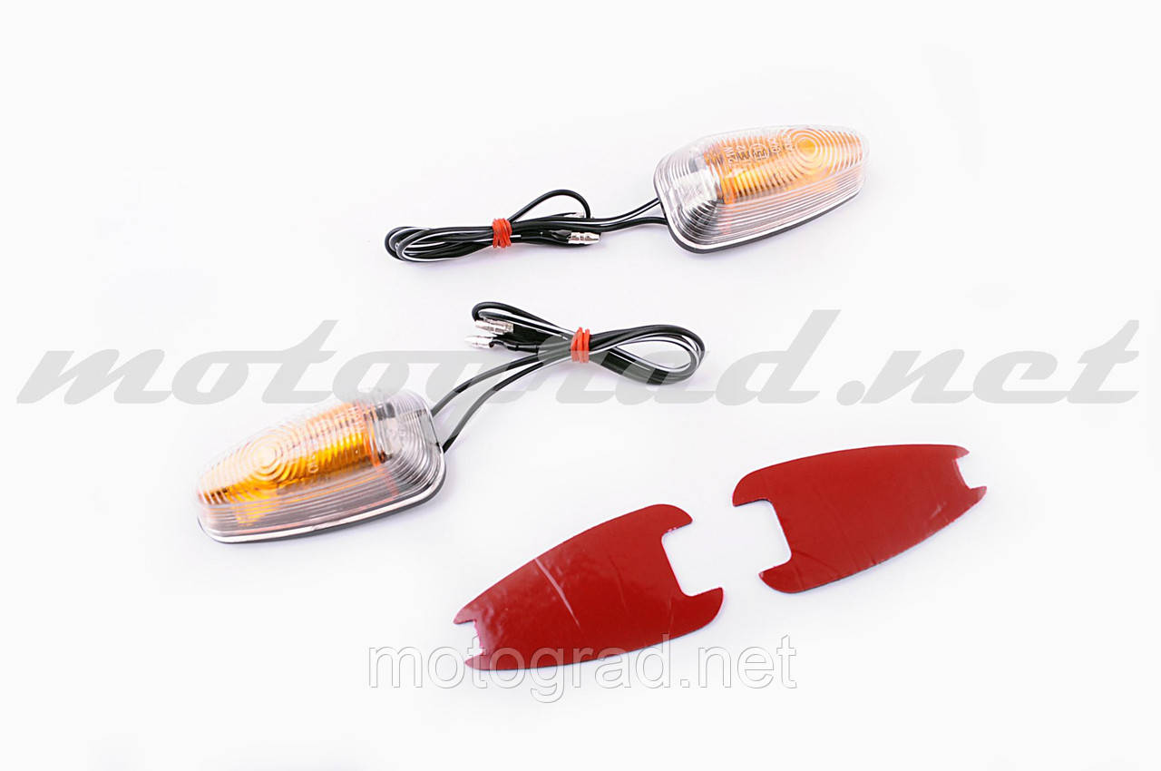 Повороти міні (пара) краплеподібні (самоклейні, прозорі) E-MARKED, фото 1