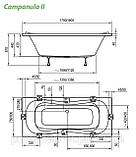 Ванна Ravak Campanula II 170x75, фото 3