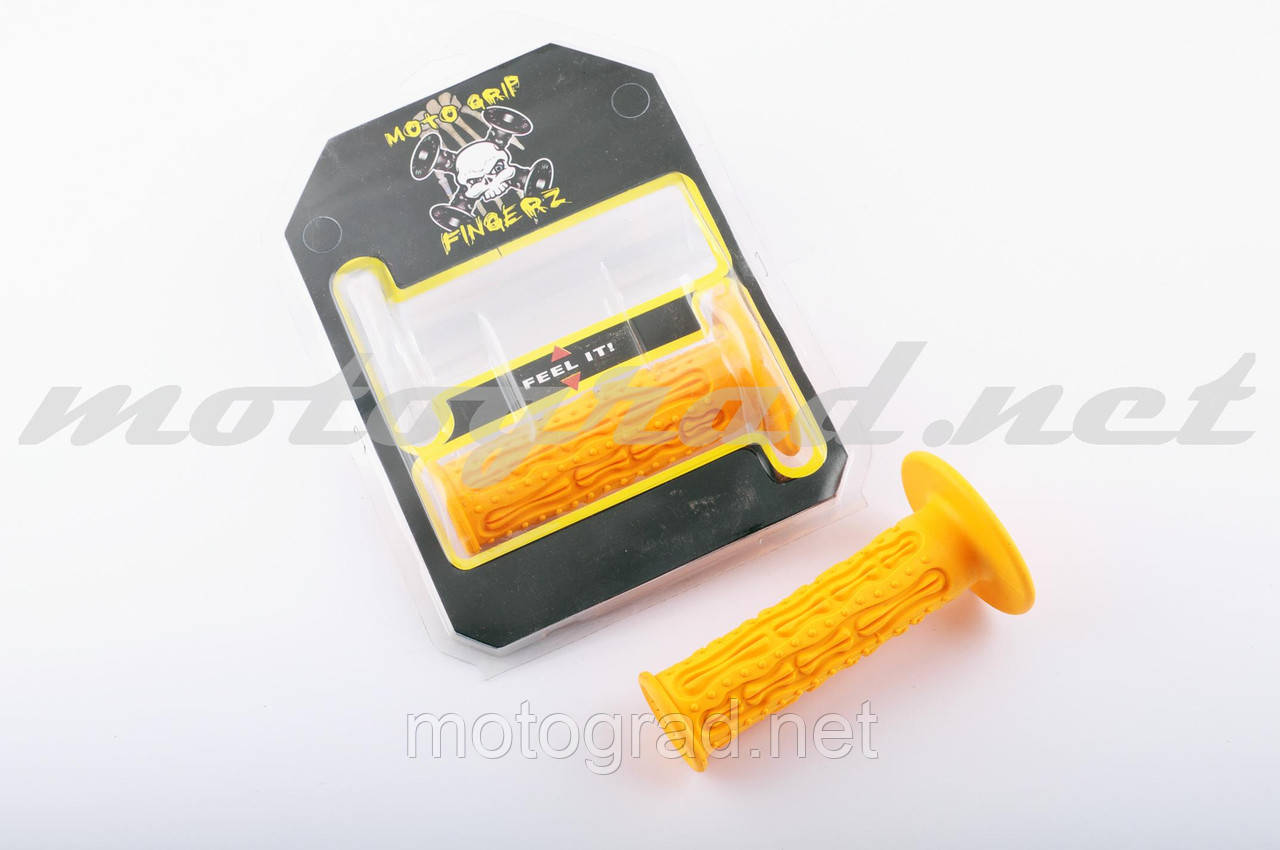 Ручки керма (грипси) MOTOGRIP (mod:2, жовтогарячі)