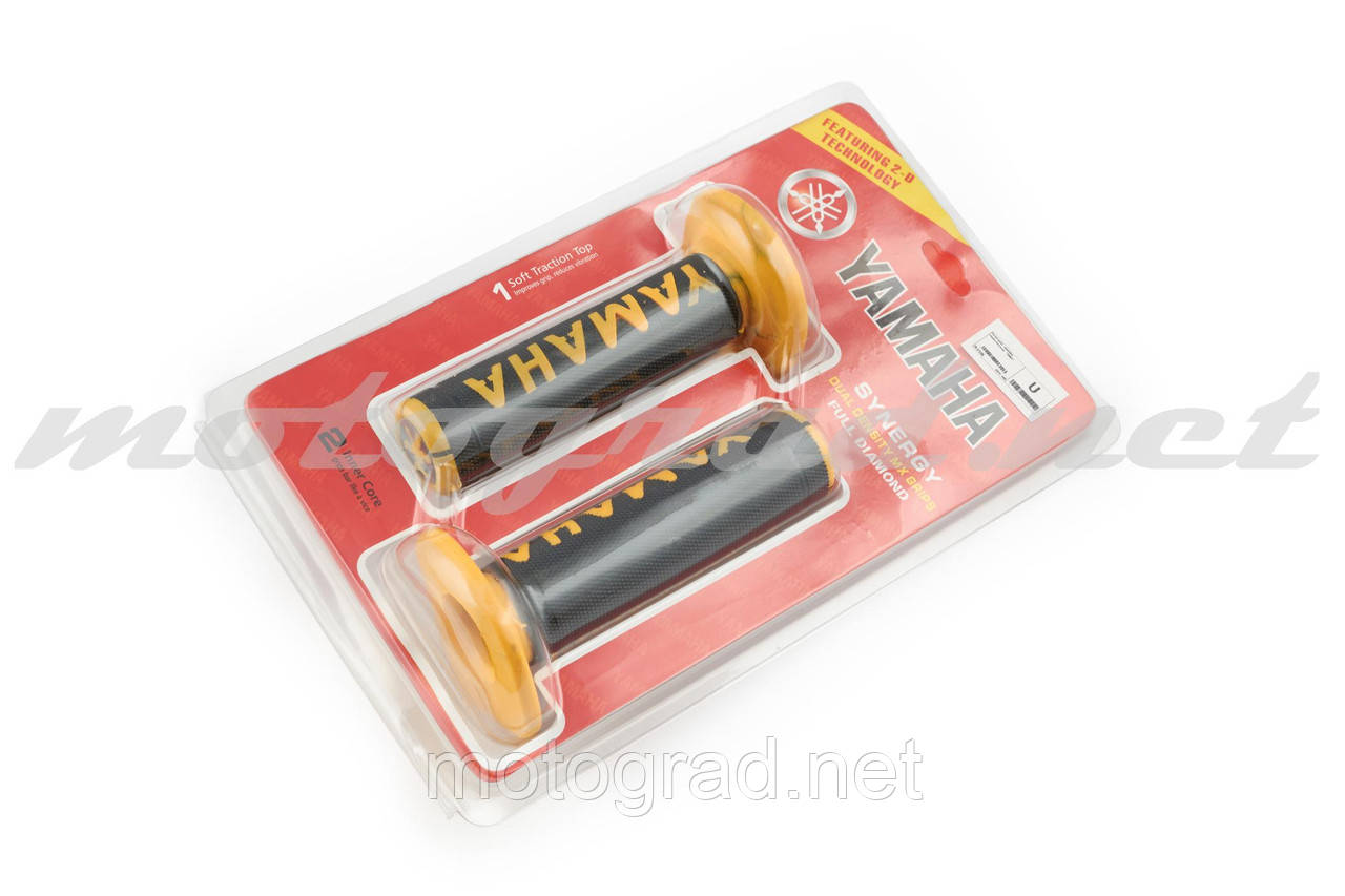 Ручки керма (грипси) Yamaha (чорно-жовті) , фото 1