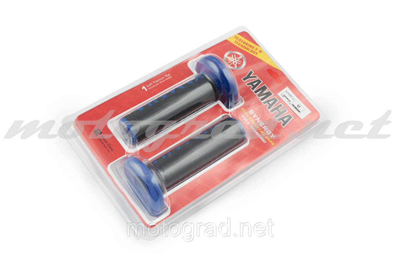 Ручки керма (грипси) Yamaha (чорно-сині) , фото 1