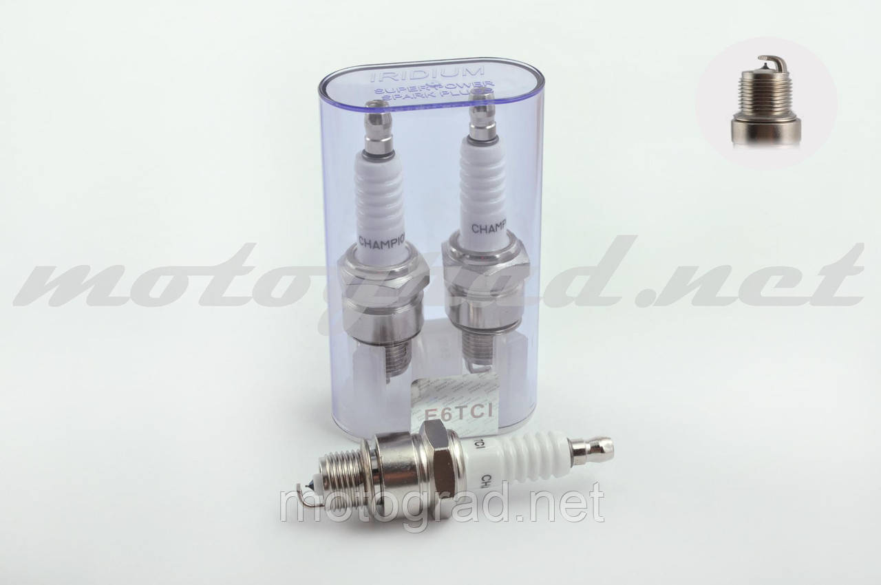 Свічка E6TCI CHAMPION M14*1,25 12,7mm (2T скутери 50-125с, до 14 атмосфер)
