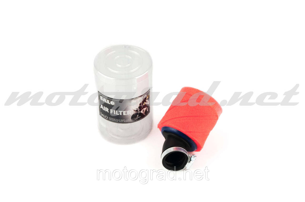 Фільтр повітряний (нульовик, поролон) Ø 35 mm, 45* AS (mod:4, червоний)