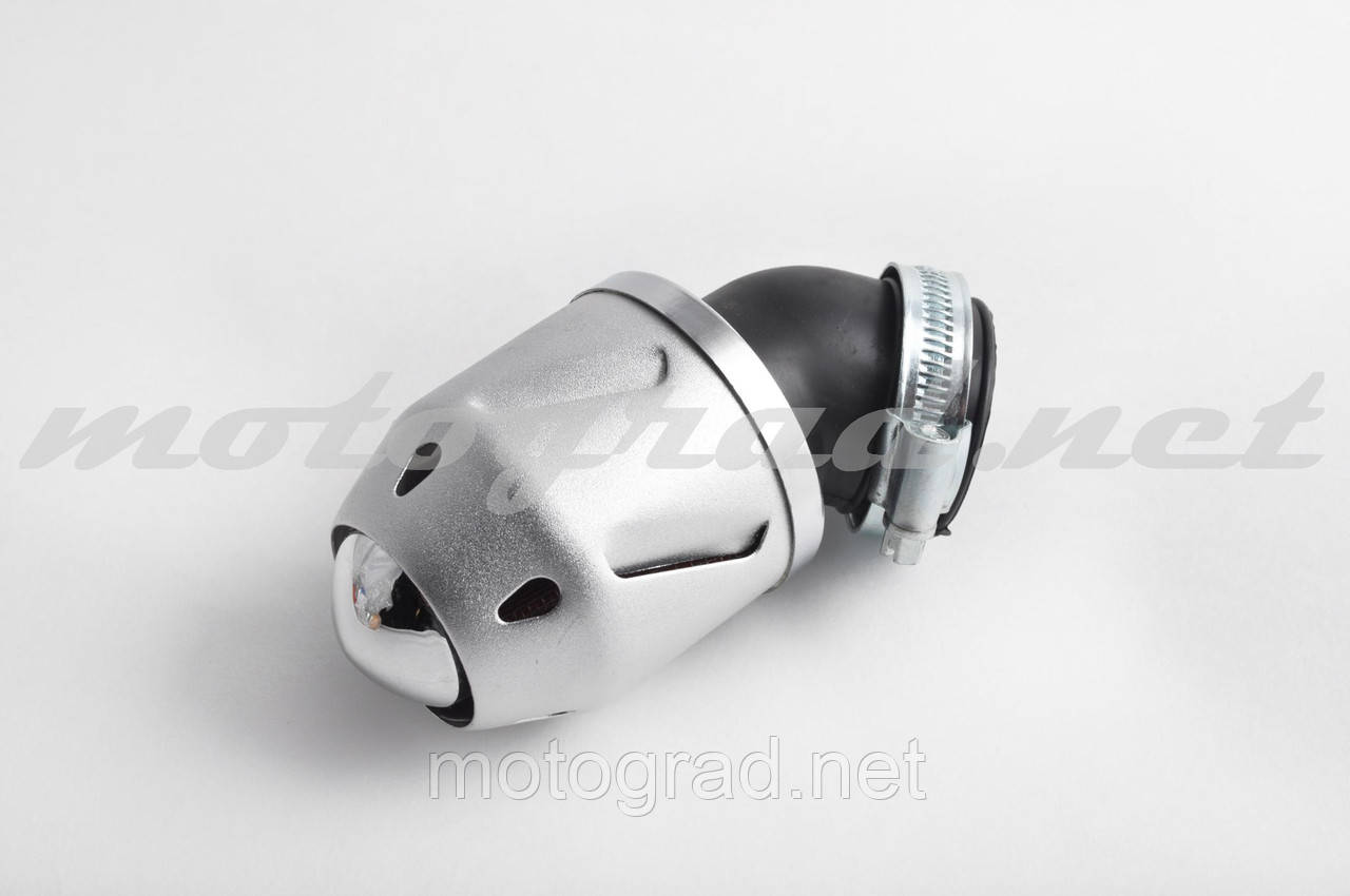 Фільтр повітряний (нульовик) Ø35mm, 45*, куля (срібло), фото 1