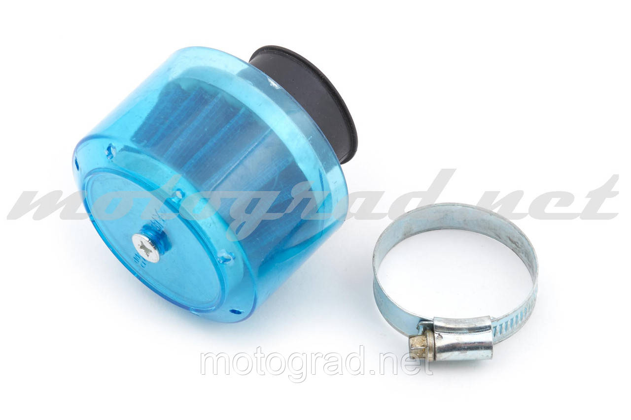 Фільтр повітряний (нульовик) Ø35mm, 45*, дзвін (синій, прозорий) YAOXIN, фото 1
