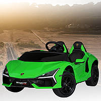 Двомісний дитячий електромобіль Lamborghini на потужному моторі 200W та Bluetooth Bambi M 6151AL-5(24V) Зелений