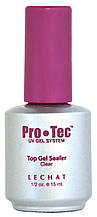 Lechat PRO-TEC Top Gel Sealer - Прозорий гель - закріплювач з липким шаром з пензликом, 15 мл