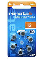 Батарейка для слуховых аппаратов Renata ZA13-D6 PR48 310mAh