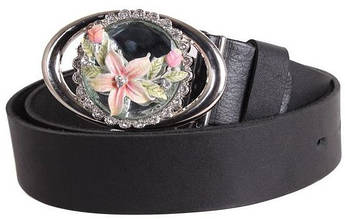 Женский кожаный ремень Dori 4 см, черный