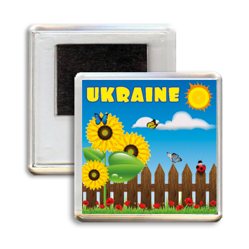 Український сувенірний магніт "UKRAINE - УКРАЇНА"