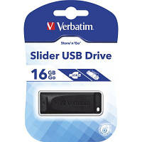 USB-флеш-накопичувач Verbatim 16 GB Slider Black