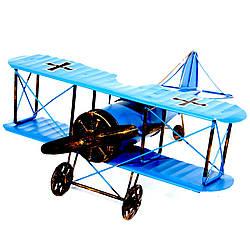 Модель двокрилого літака біплана синій 819B