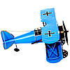 Модель двокрилого літака біплана синій 819B, фото 4