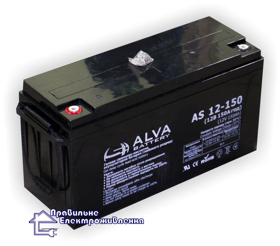 Гелевий акумулятор Alva AS 12-150 (12 В 150 А*год)