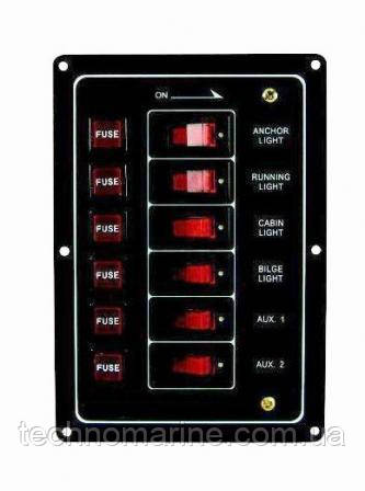 Панель на 6 перемикачів, фото 1