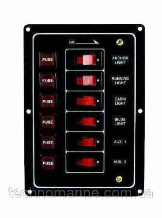 Панель на 6 перемикачів