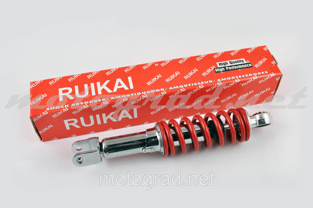 Амортизатор GY6, DIO, LEAD 275 mm, регульований "RUIKAI" (червоний)