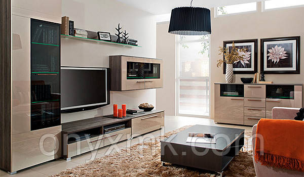 Меблі для вітальні в стилі хай-тек