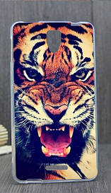 Силіконовий чохол для Lenovo A5000 з картинкою оскал тигра