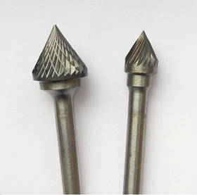 Борфреза твердосплавна тип J 4х4х3x40мм (зенківка 60 градусов)