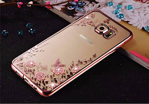 TPU чохол Rose зі стразами для Samsung Galaxy S7 Edge (2 кольори), фото 3