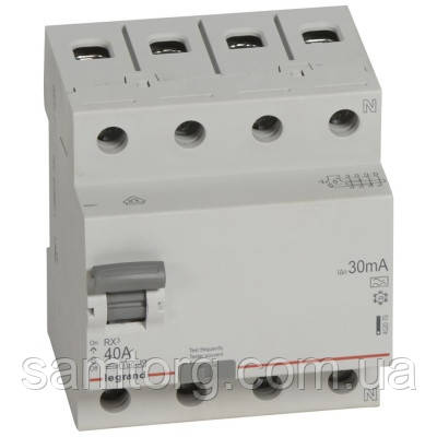 Діфреле (УЗО) 25A 30мА 4 полюси 403008 Legrand TX3