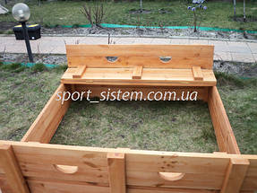 Просторная песочница с лавочками https://neposedam.com.ua/group_plast_peso4nica