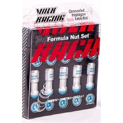 Volk Racing ГАЙКА chrome+blue M09 (20+2key) 12мм*1.25 мм