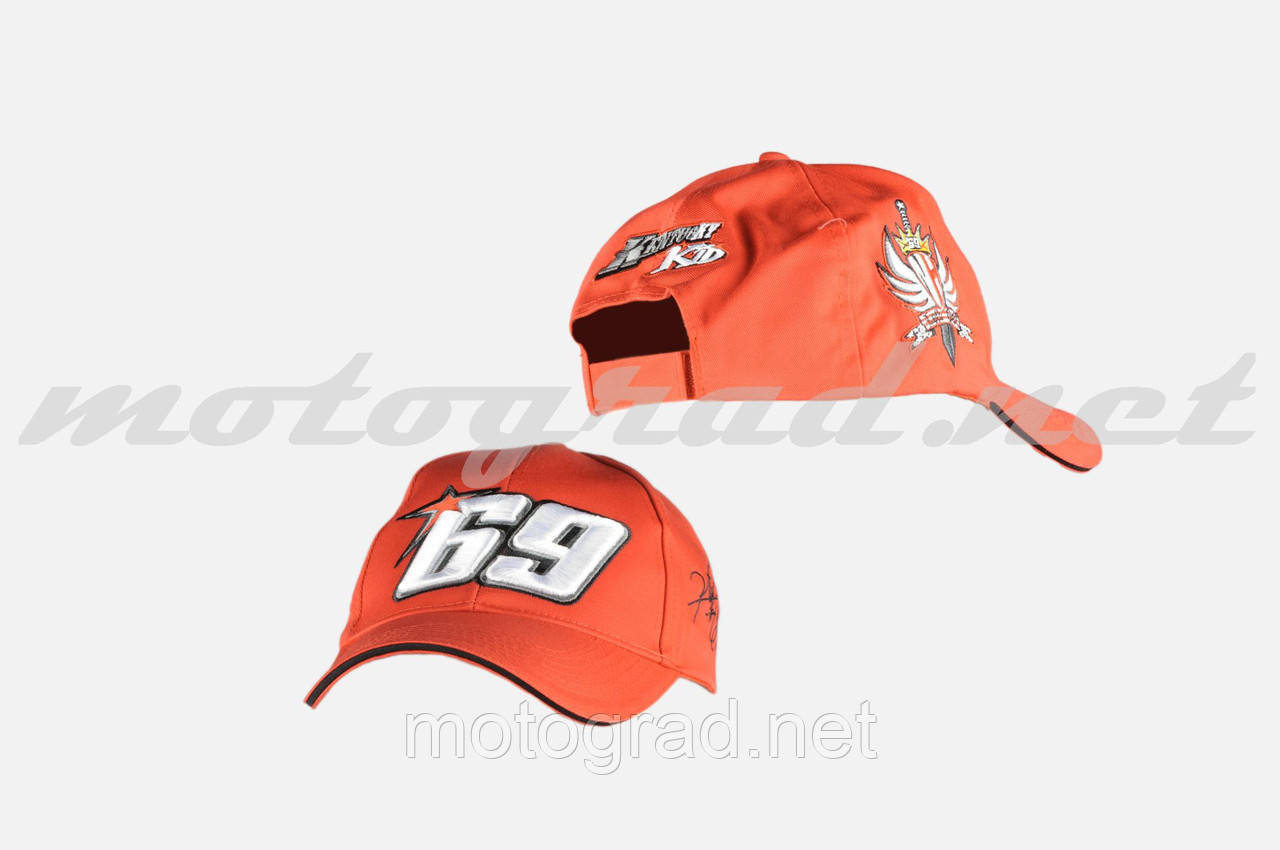 Бейсболка червона 100% бавовна 69 NICKY HAYDEN, фото 1