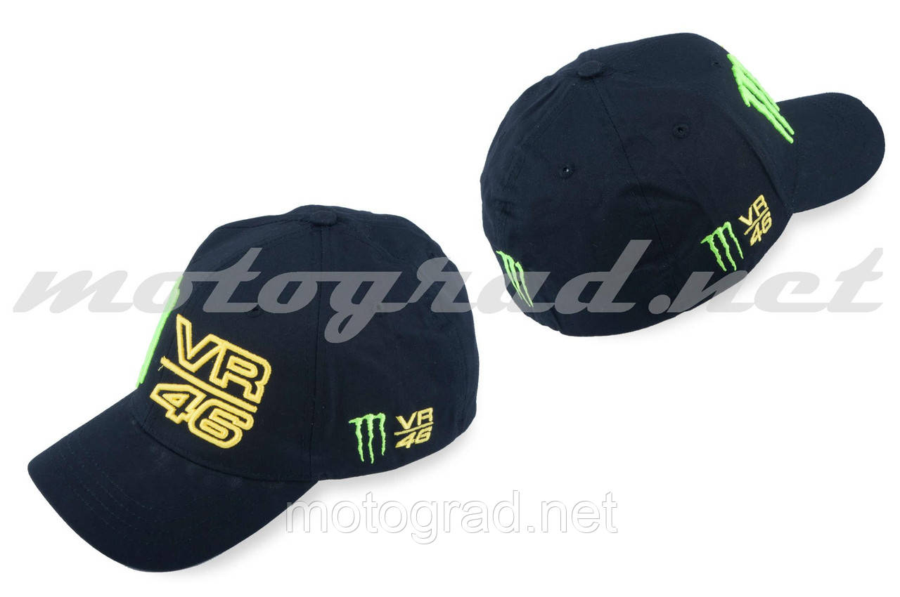 Бейсболка чорна 46 VALENTINO ROSSI AND MONSTER, фото 1