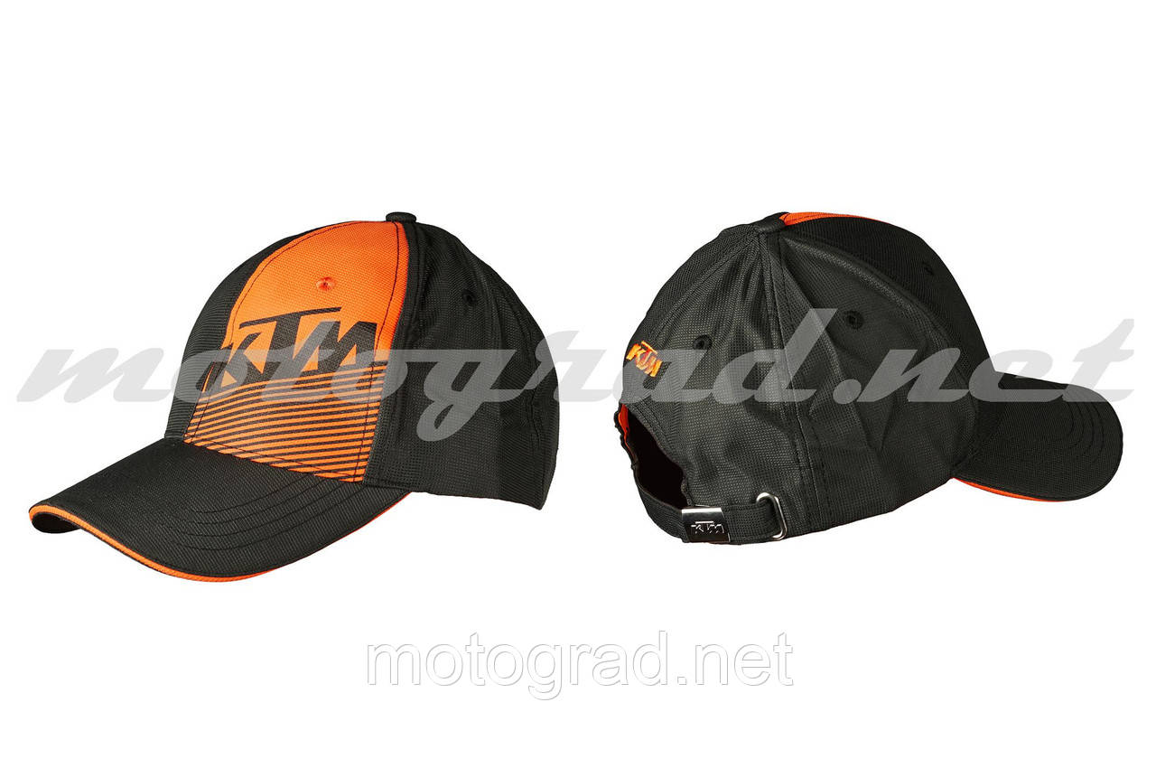 Бейсболка чорно-жовтогаряча 100% бавовна KTM, фото 1
