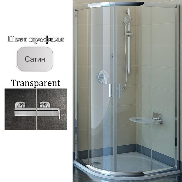 Душовий куточок Ravak BLCP4-80 Transparent+Satin