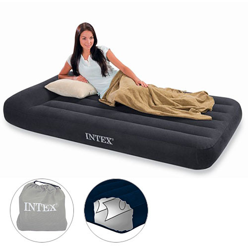 Надувне ліжко Intex 66767 (99х191х30 див.) стійкі до проминаниям. Можна використовувати на воді.
