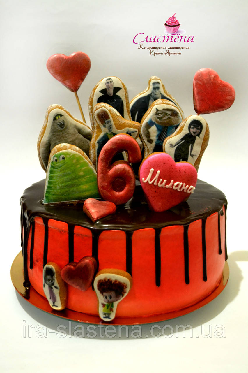 Дитячий Торт Монстри на канікулах (кремовий без мастики), фото 1