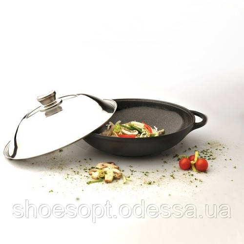 Вок з кришкою BergHOFF Cast Line New 6,4 л 32 см