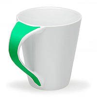 Чашка Симона з кольоровою ручкою 300 мл, зелена, від 10 шт