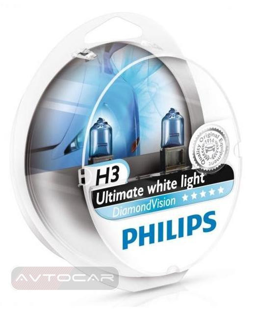 Автолампы Philips Diamond Vision Н3 12V 55W PK22s (12336DVS2) - фото 1 - id-p244162262