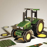 Паперовий трактор John Deere
