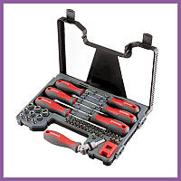 Набір викруток з комплектом насадок 51 од. INTERTOOL для ремонту, інструмент з реверсивною ручкою в кейсі