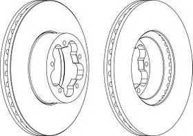 Тормозной диск передний Ford Transit(2006-) Ferodo(DDF1554)