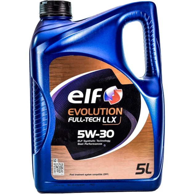 Elf Evolution Full-Tech LLX 5W-30 синтетическое моторное масло для бензиновых двигателей 5 л