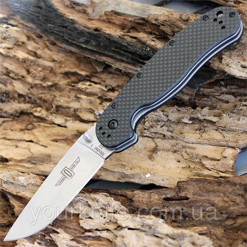 Ніж Ontario Rat Folder 1 D2 Carbon Fiber