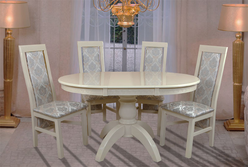 Круглый стол раскладной деревянный Престиж темный орех, 100-150х100 см - фото 3 - id-p499828767