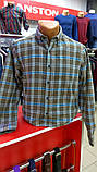 Сорочка чоловіча байкова бавовна довгий рукав клітка L сіра, фото 4