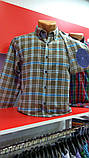 Сорочка чоловіча байкова бавовна довгий рукав клітка L сіра, фото 6