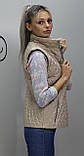 Стильна демісезонна жіноча жилетка. 42-74 КС Бежевий, фото 4