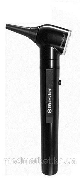 Отоскоп Riester е-scope фіброоптичний LED 3.7 В, чорний у кейсі 2111-203